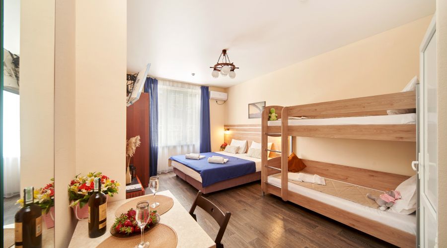 Семейный 4-местный 1-комнатный