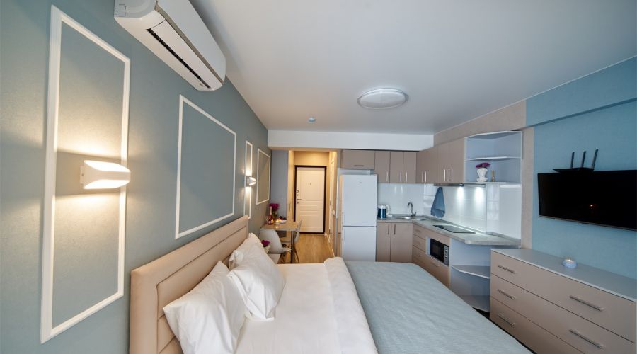 Апартаменты Standard Плюс 2-местный 1-комнатный (вид на море и внутренний двор)