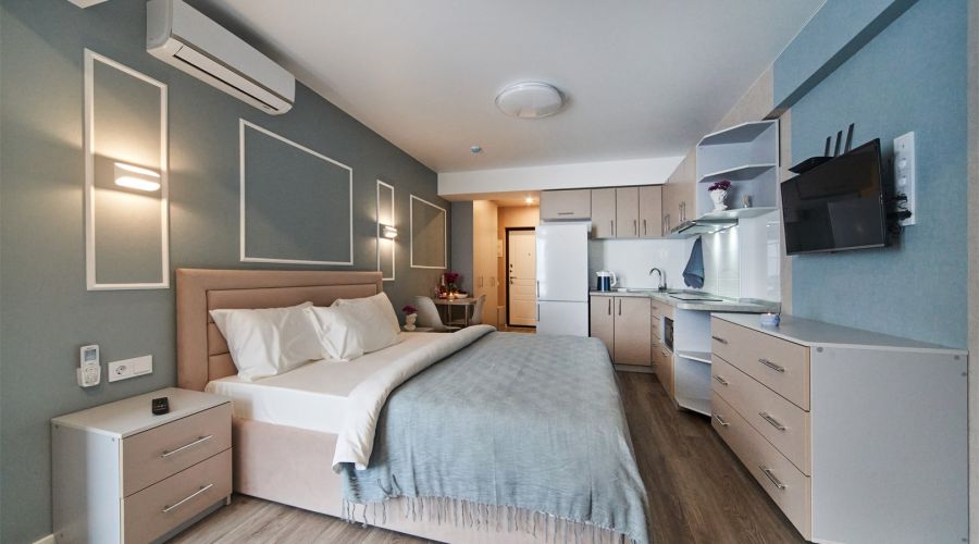 Апартаменты Standard Плюс 2-местный 1-комнатный (вид на море и внутренний двор)