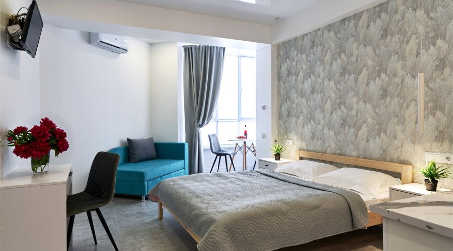 Апартаменты Standard Плюс 2-местный 1-комнатный (вид на бассейн)