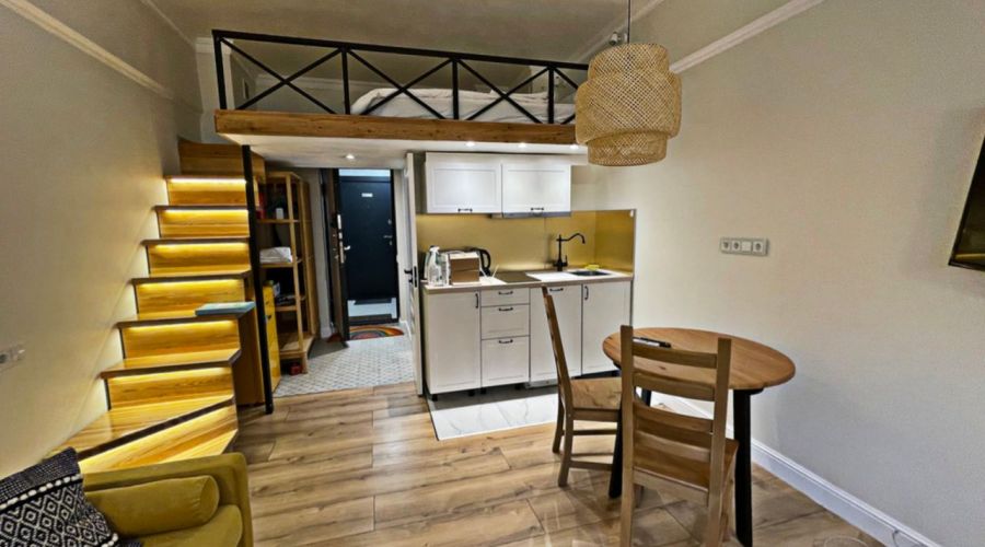 Апартаменты 2м Сканди с камином 7444