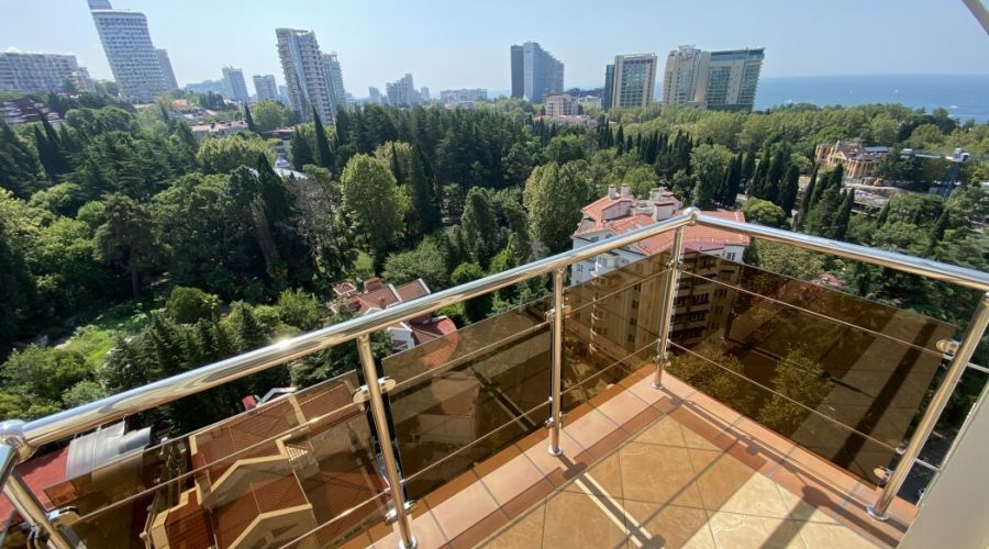 Апартаменты 0561 Видовой модерн 3-комнатные 6-местные с балконом, Первомайская 5 